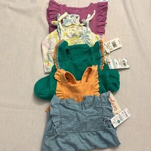 NWT Baby Girl Cat & Jack, Carter's 0 3 6 Month Summer Clothes ruffles